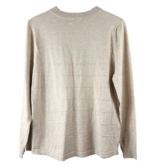 Pink Clover Olea Shoulder Button Detail Sweater Beige NWT Womens Size L - Picture 8 of 8